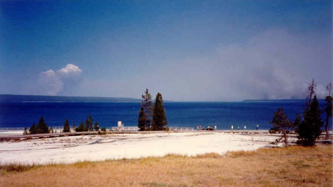 Lake Yellowstone and fires
