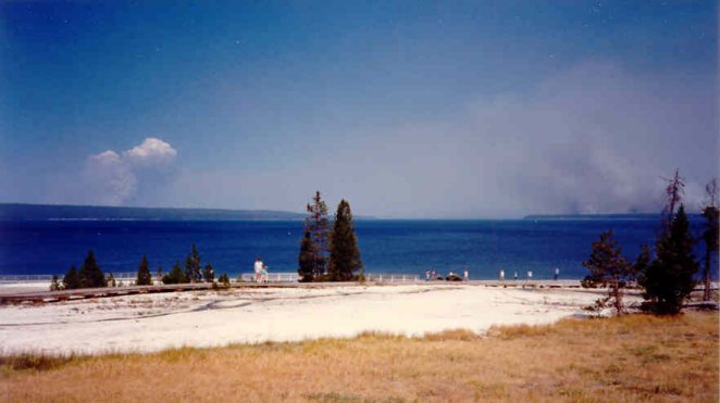 Lake Yellowstone and fires