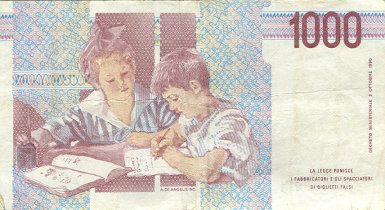 1000 lire note