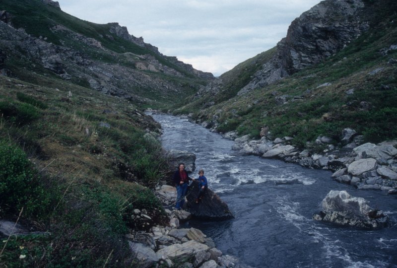 Kathy & Sally by stream