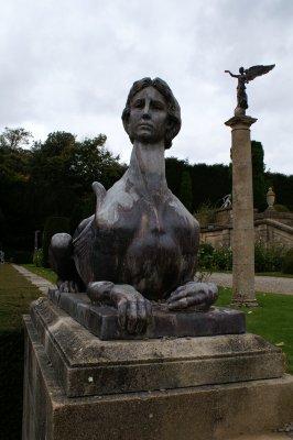 statue on castle grounds