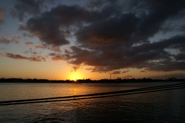 Harbor sunset