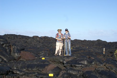 Lava with trail markers