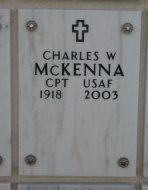 Dr. McKenna's plaque at Arlington