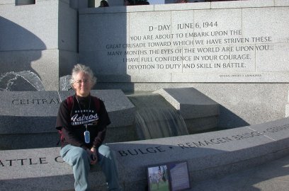 Kathleen at WWII Memorial