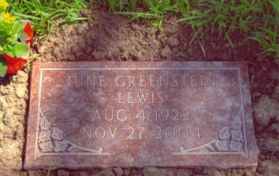 Mom's headstone at Forest Park