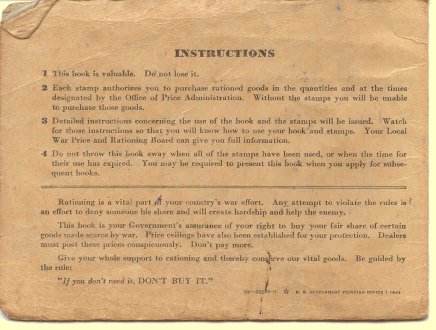 Ration instruction