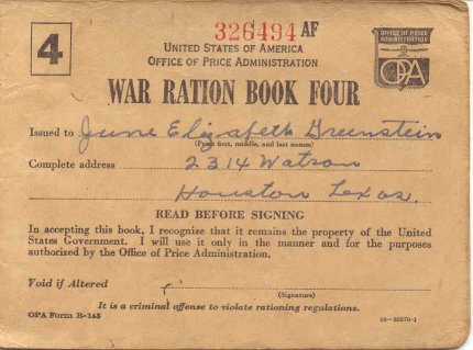 June's ration book #4