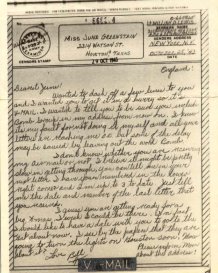 Oct. 22, 1943 v-mail