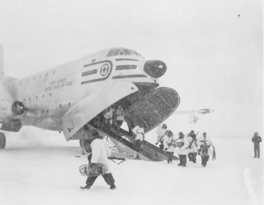 C-124 unloading