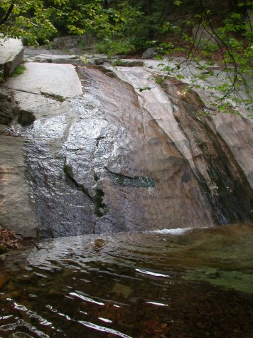 water over rocks