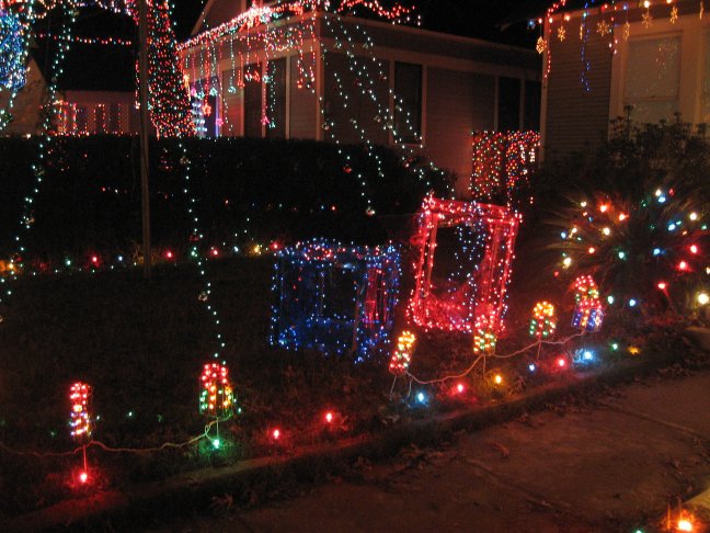 Decorated yard
