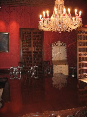 Room with chandelier