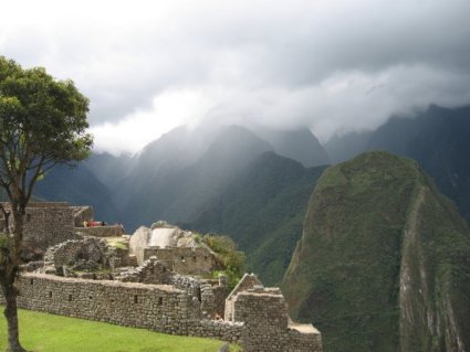 Machu Picchu and mountains