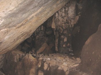 Interior of cave