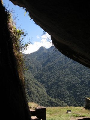Looking out of the Temple