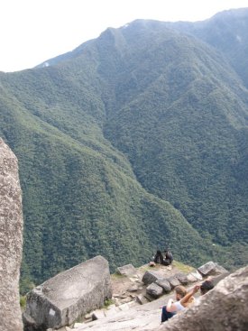 Tourists taking in the view