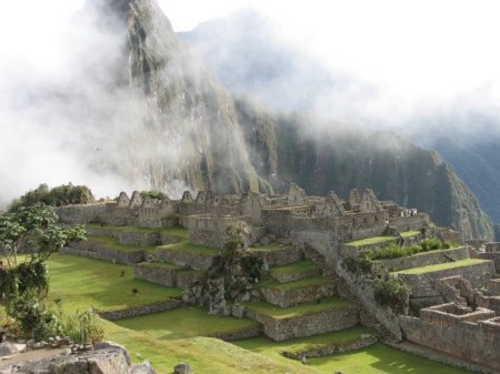 Machu Picchu with mist