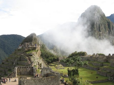 Machu Picchu and mist