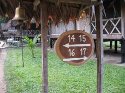 Sign to cabins 14-17
