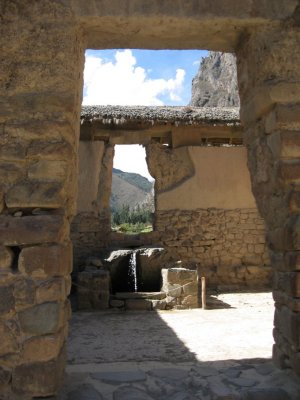 Fountain and windows