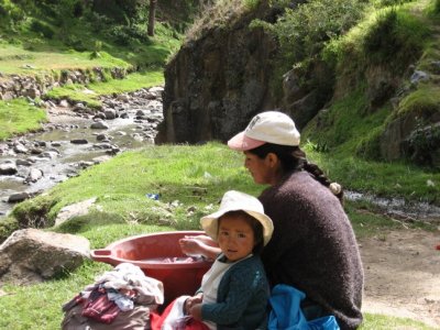 By the stream in Otuzco