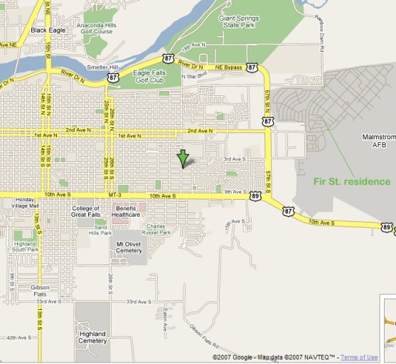 Map of Great Falls