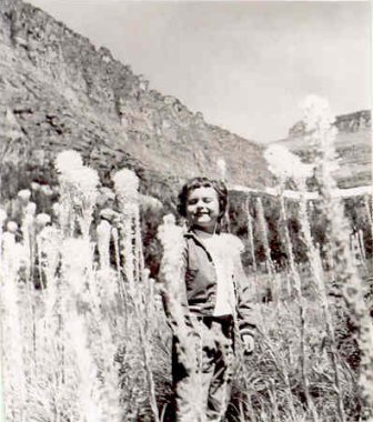 Joan and flowers