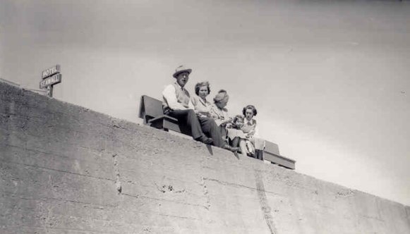 Sitting on the seawall