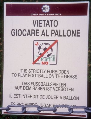 sign on lawn
