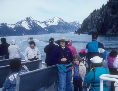 family on the boat