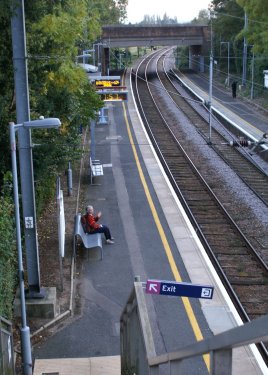 waiting for the train