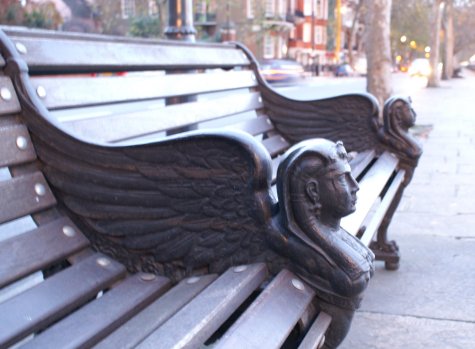 bench on Chelsea embankment
