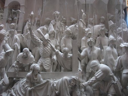detail from Cast Court sculpture