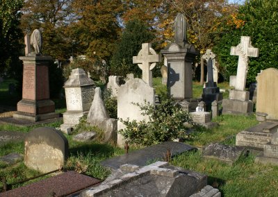 group of headstones
