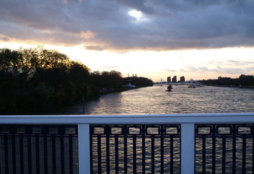 sunset from Chelsea Bridge