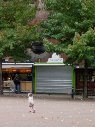 closed falafel booth