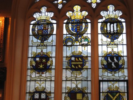 window in Oriel College dining room