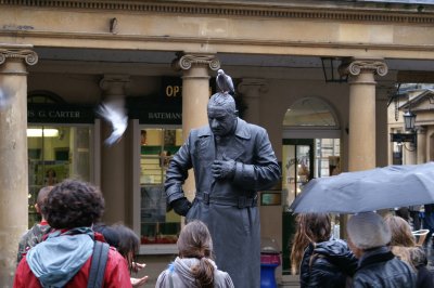 street performer in Bath