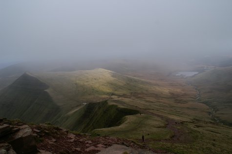 foggy view from Pen y Fan