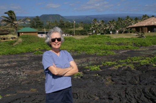 Kathy at Punalu'u Park