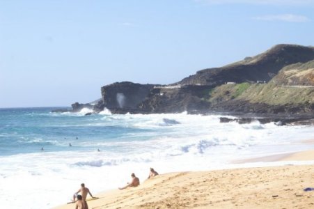 Sandy Beach and Blowhole