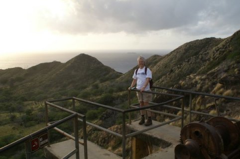 Kathy at top of Diamondhead