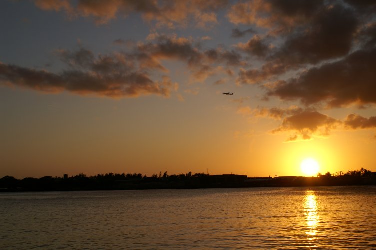 Harbor sunset