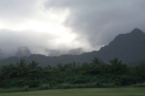 Mountains and clouds