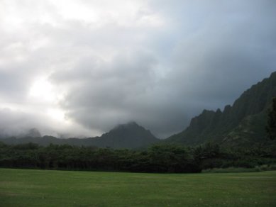 Mountains and clouds