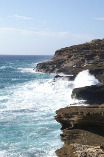 Waves splashing