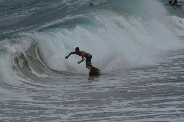 Surfer and wave