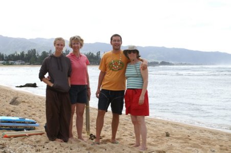 Family on the beach