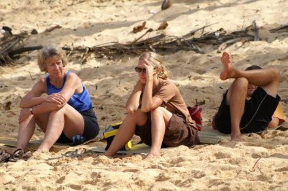 Relaxing on the beach